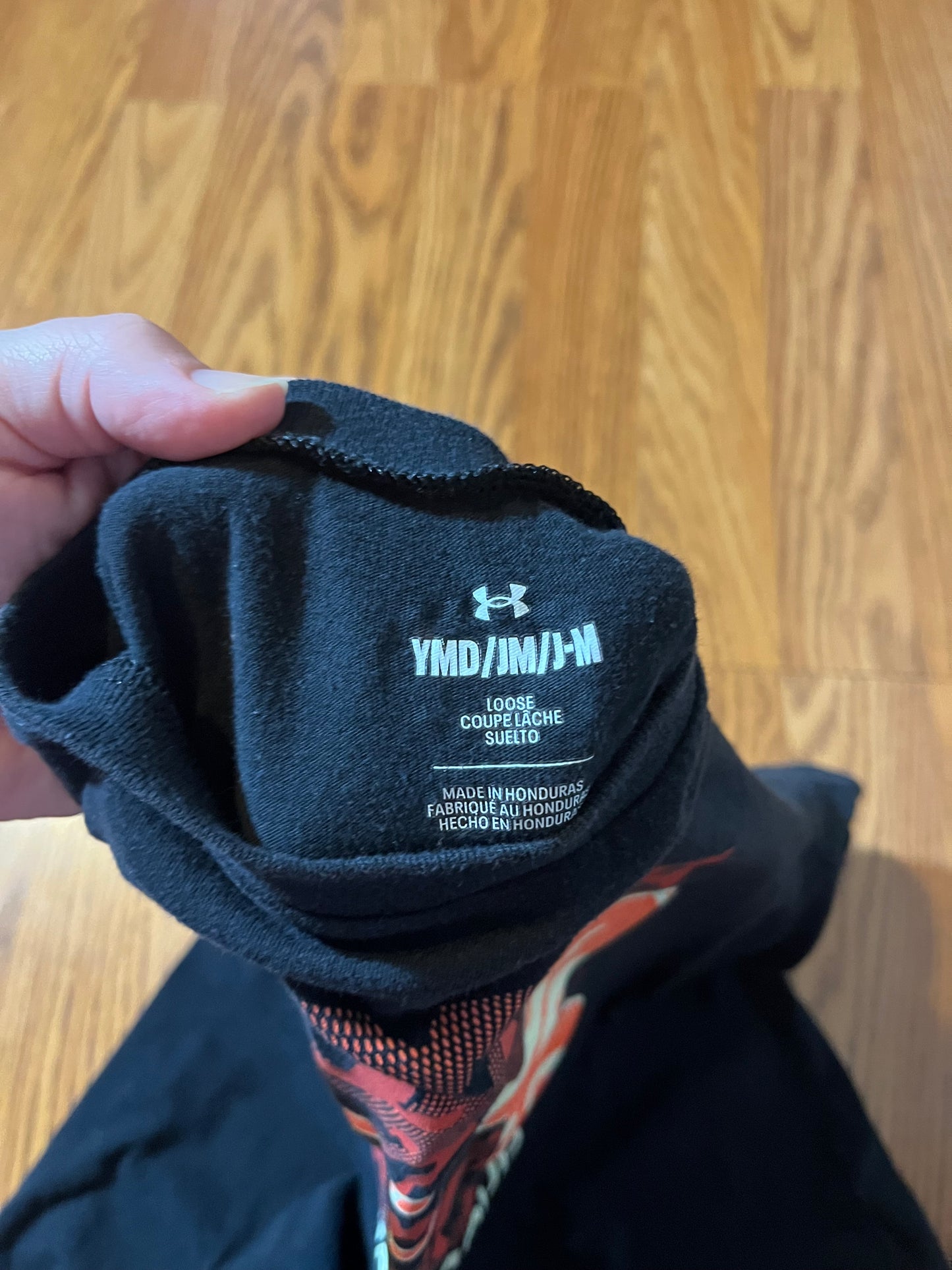 Under Armour size YMD (online chart says 10/12)