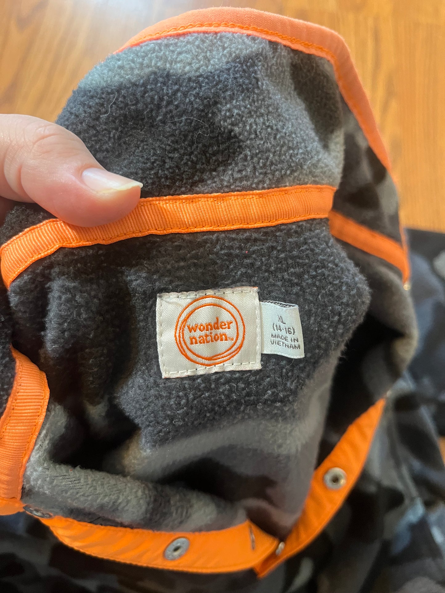 Wonder Nation size XL 14/16 fleece pullover
