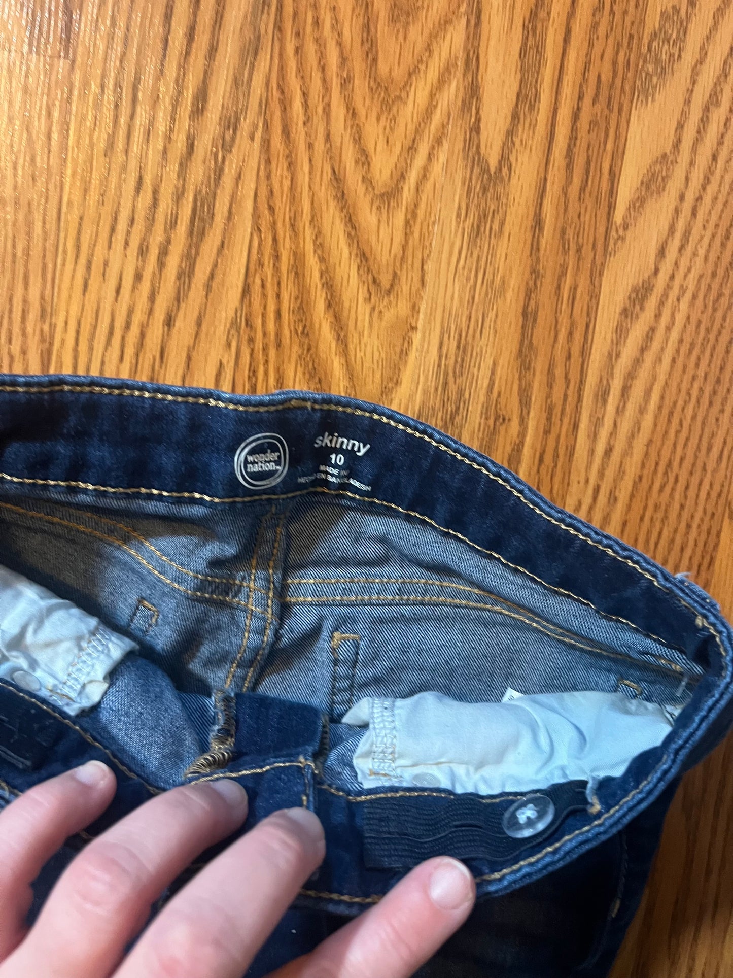 Wonder Nation size 10 skinny jeans (adjustable waist)