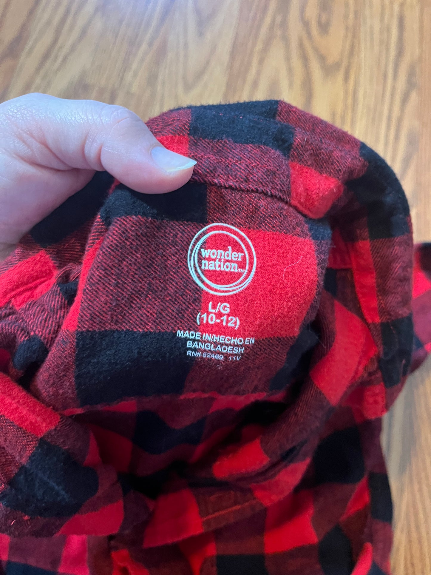 10/12 Wonder Nation plaid button up