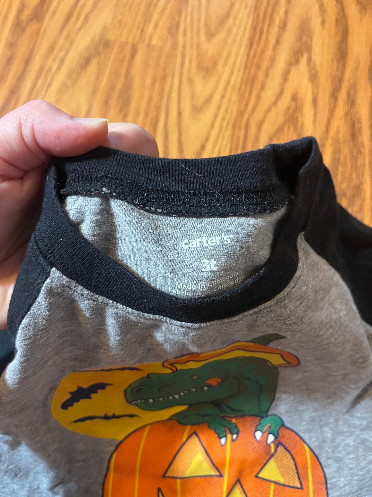 3t Carters Dino Halloween top