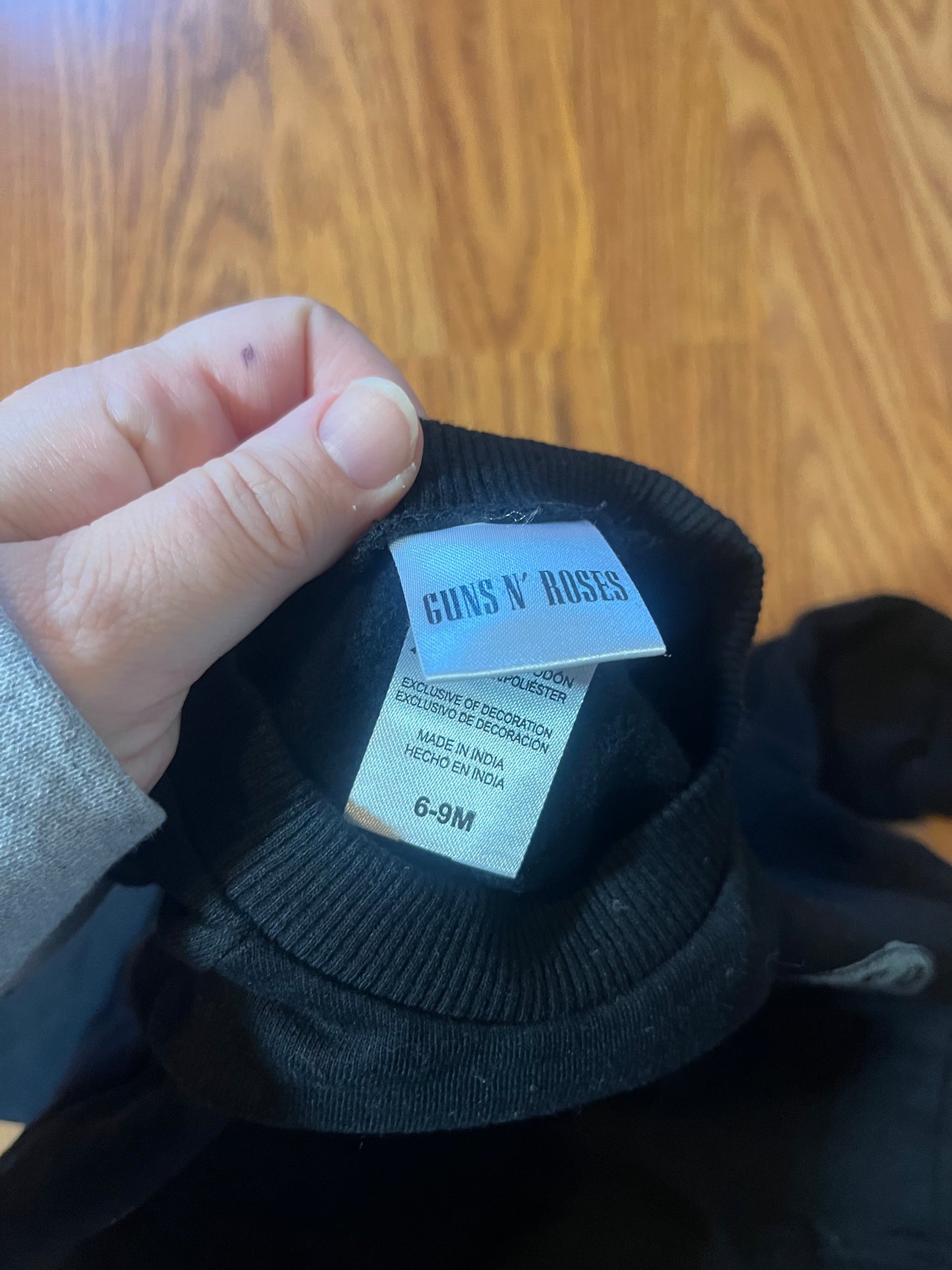 6/9 Months Guns n Roses sweatshirt (new with tags)