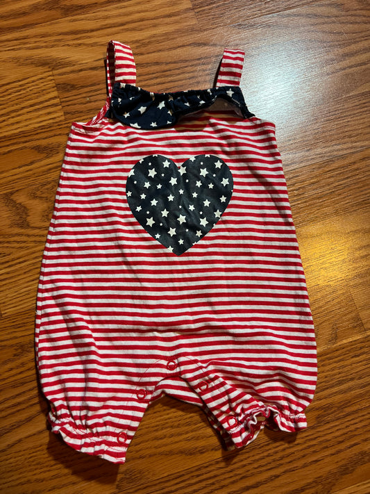 3/6 months 4th of July / summer romper