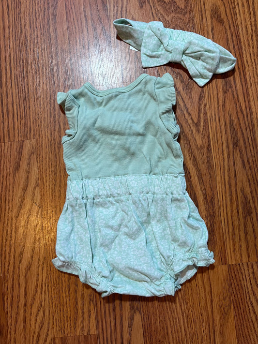 0/3 sterling baby romper and headband