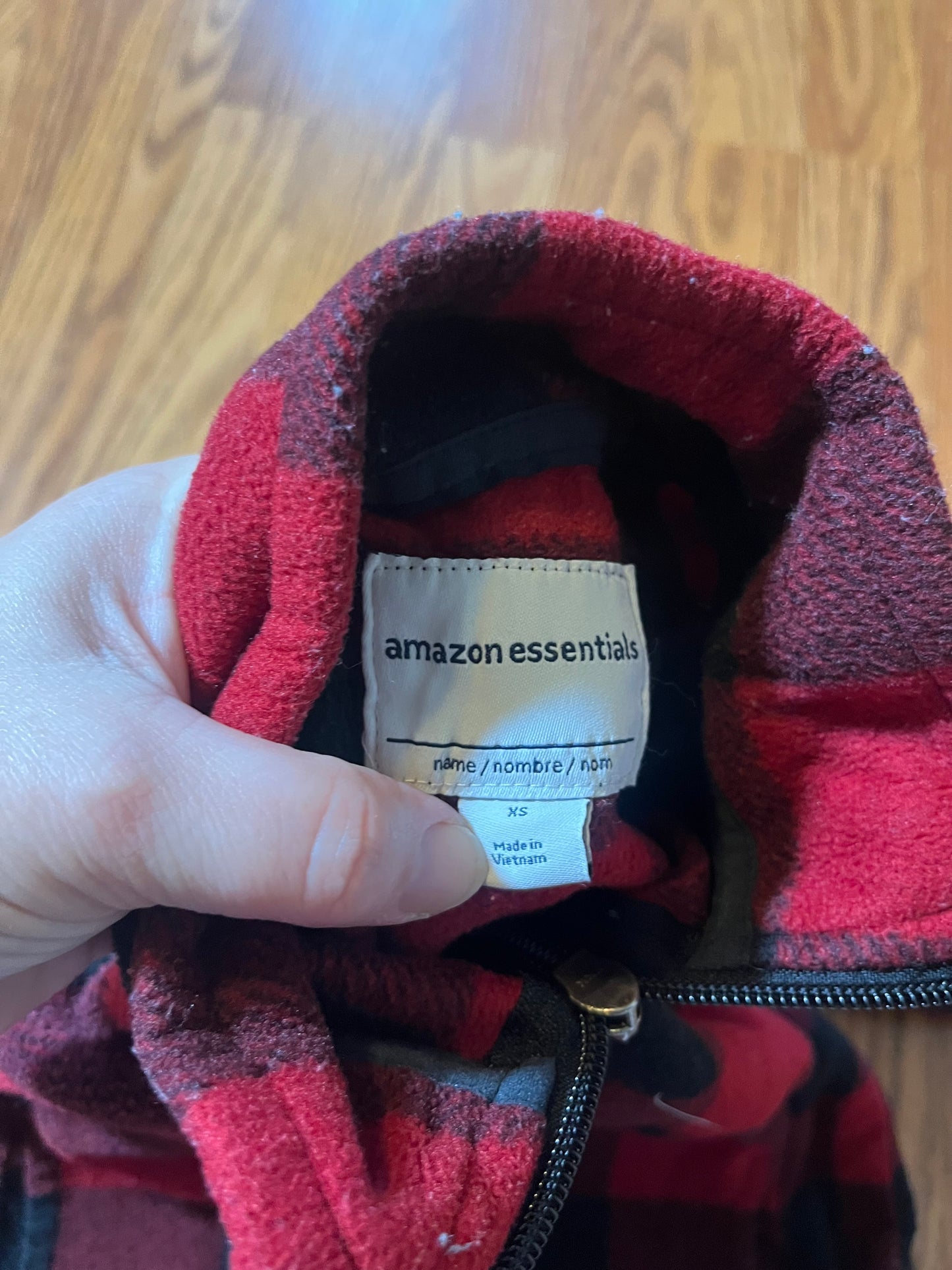 XS (4/5) Amazon full zip jacket (washer wear piling)