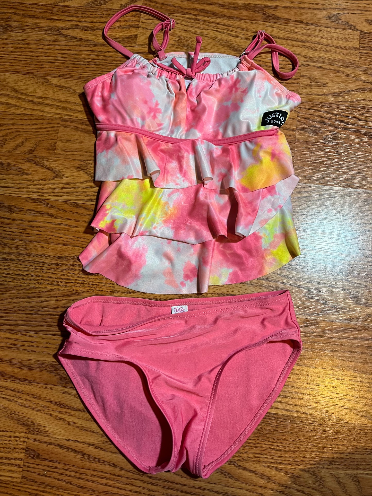 Justice girls 12/14 swimming suit 2pc