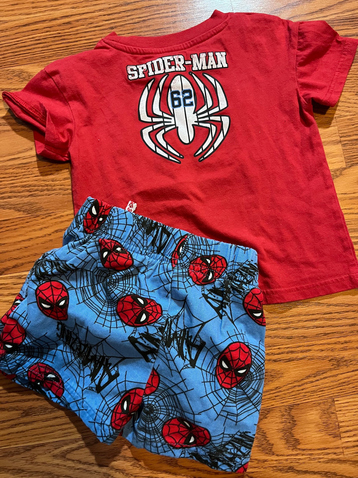 2t Marvel Spiderman outfit set