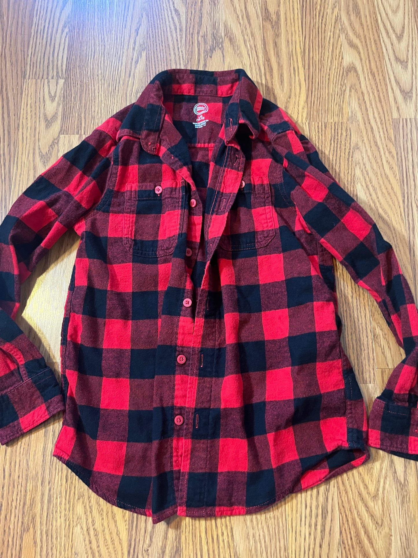 10/12 Wonder Nation plaid button up