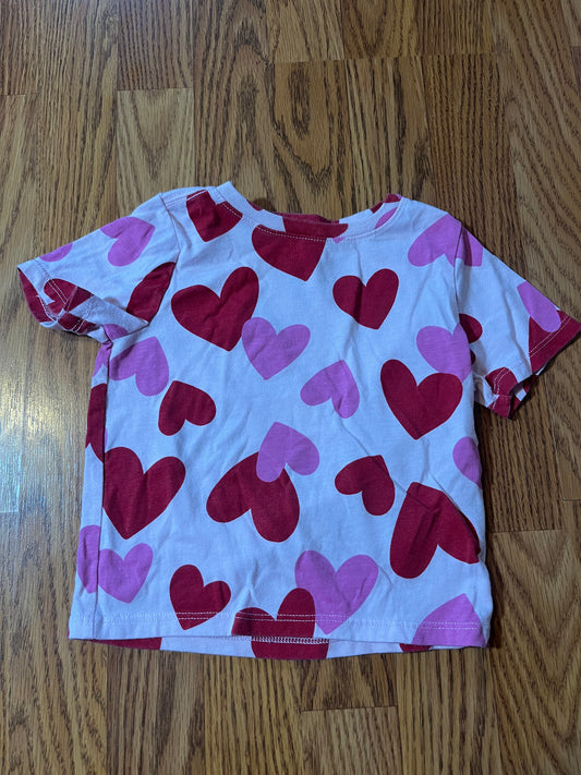 2t girls heart print tshirt