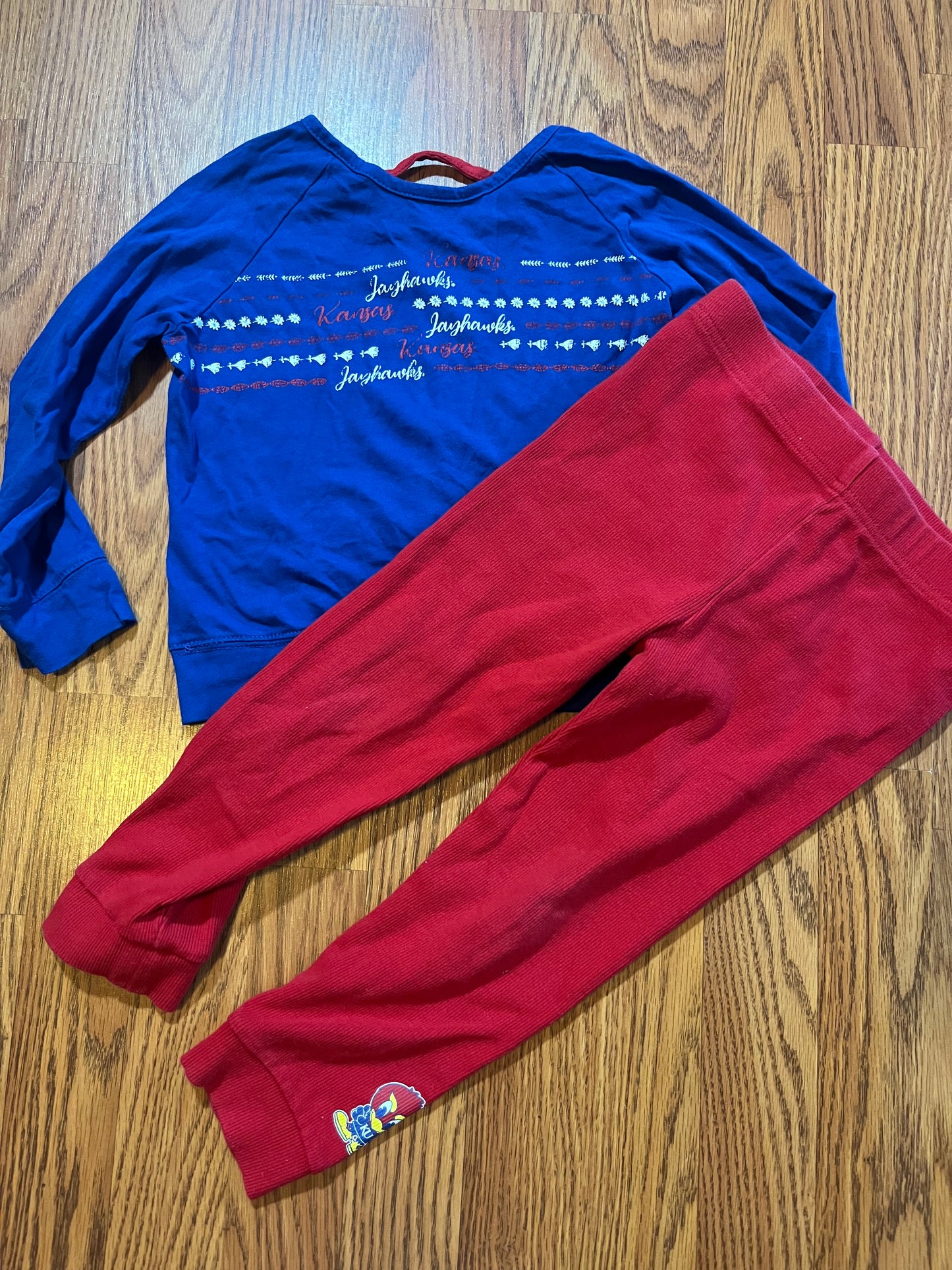 Toddler girls 4t outfit Kansas City Jayhawks football