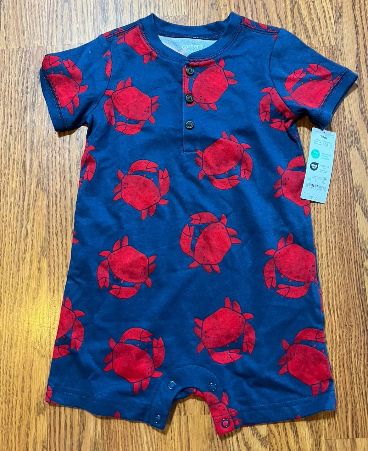 18 months carters boys romper (new with tags!)