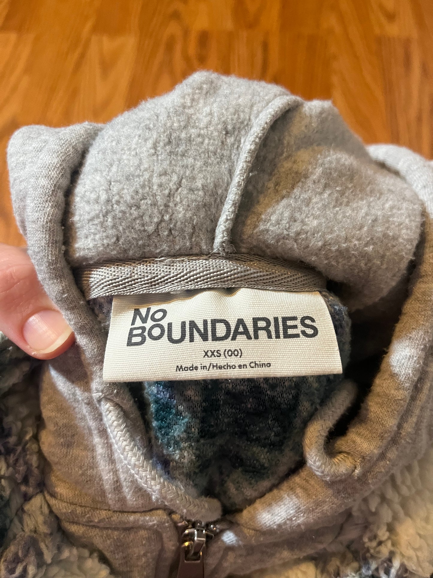 Jr no boundaries full zip jacket size XXS oversized