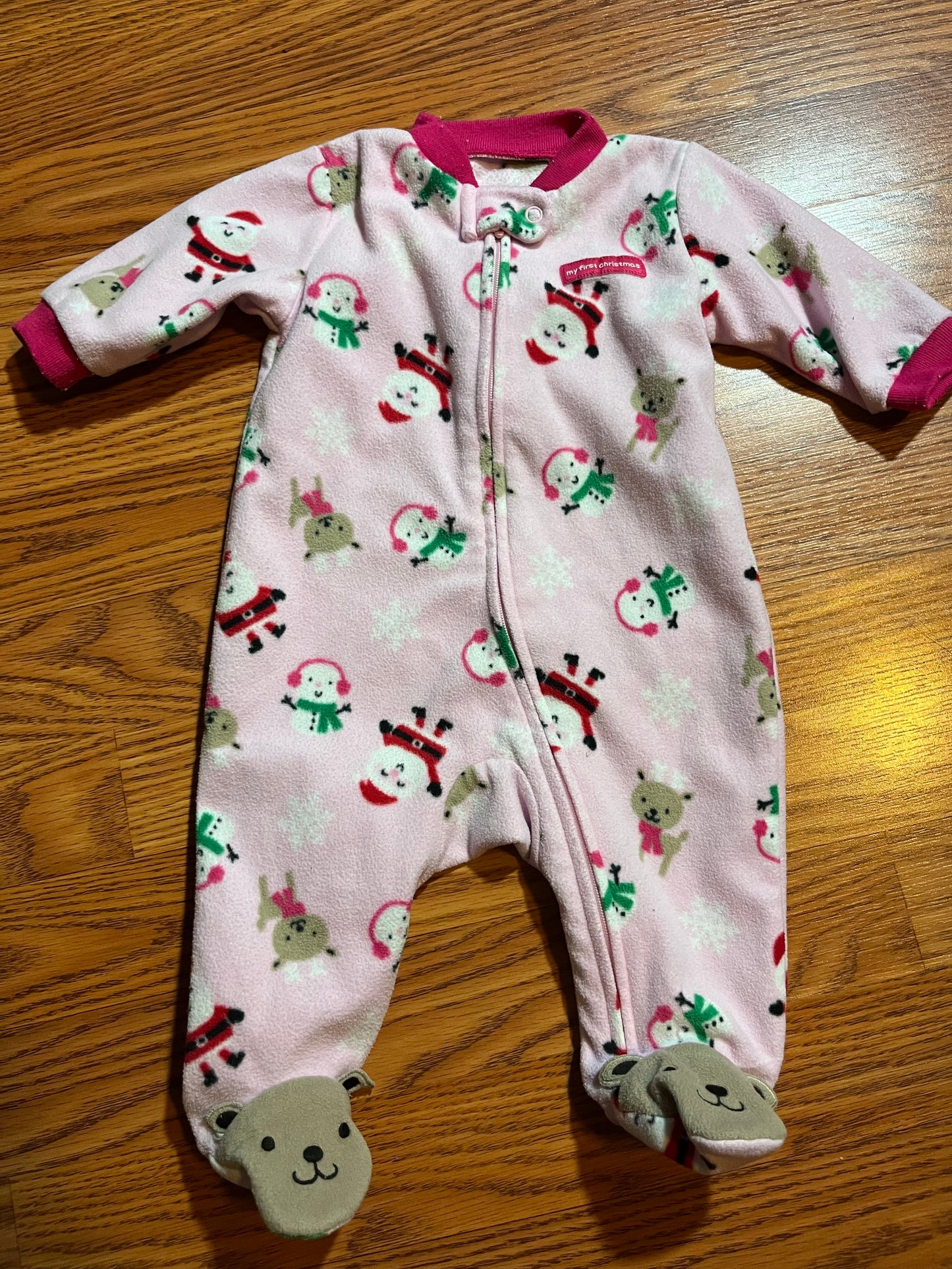 0/3 months carters fleece sleeper Christmas