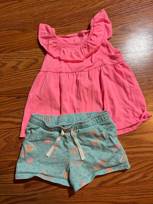 4t carters summer outfit (normal washer wear on shorts)