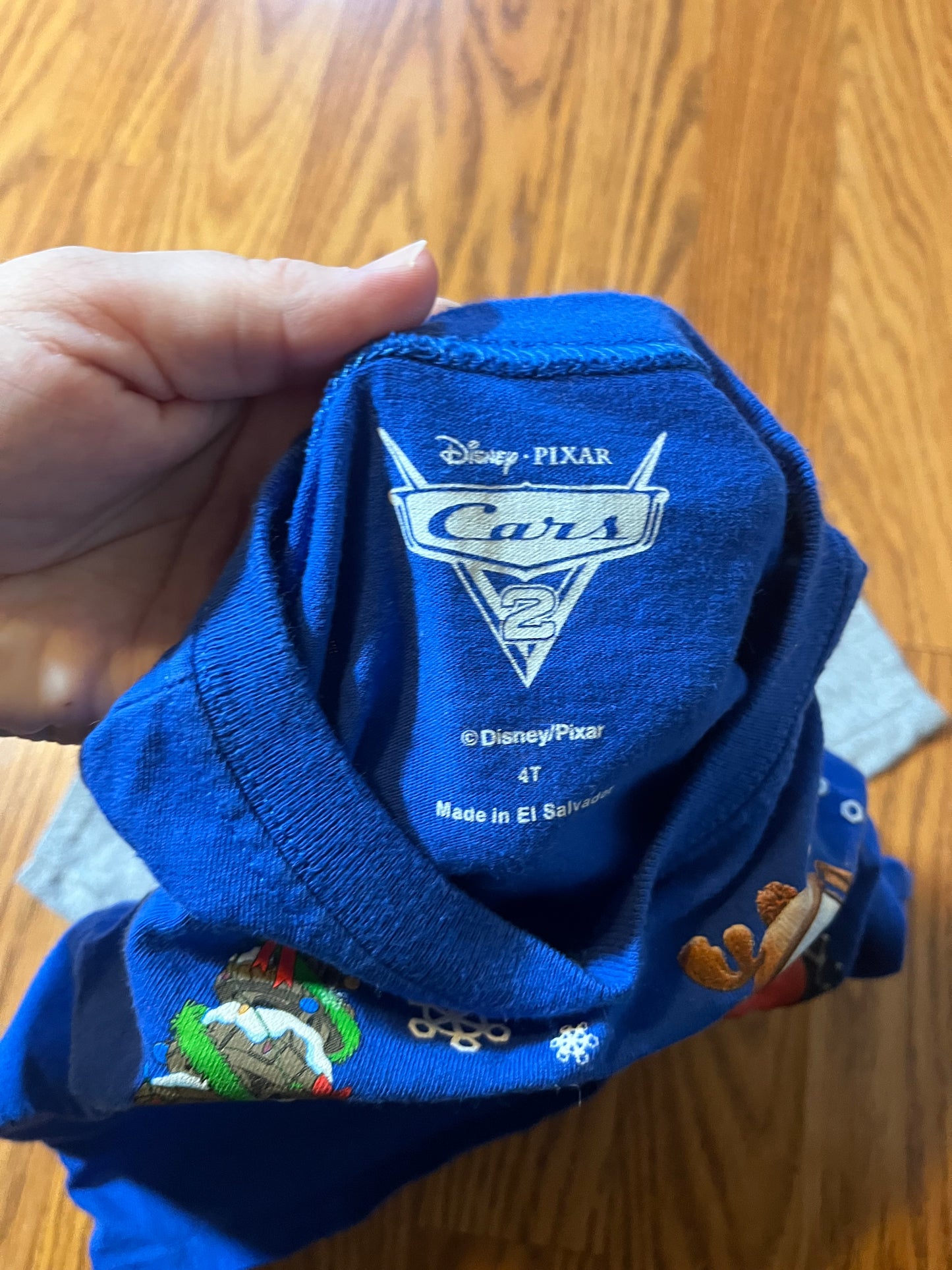 4t Disney Cars holiday top (may run a little small)