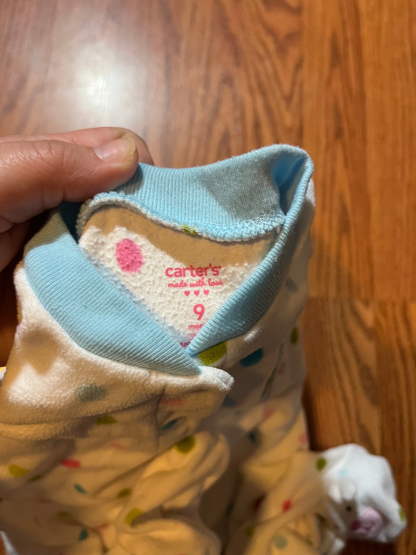 9 months carters fleece sleeper