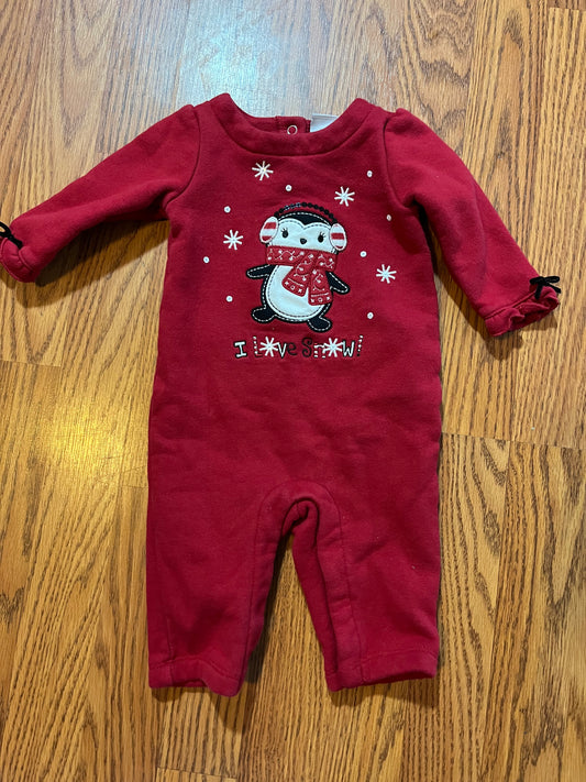 3/6 months baby girl winter romper