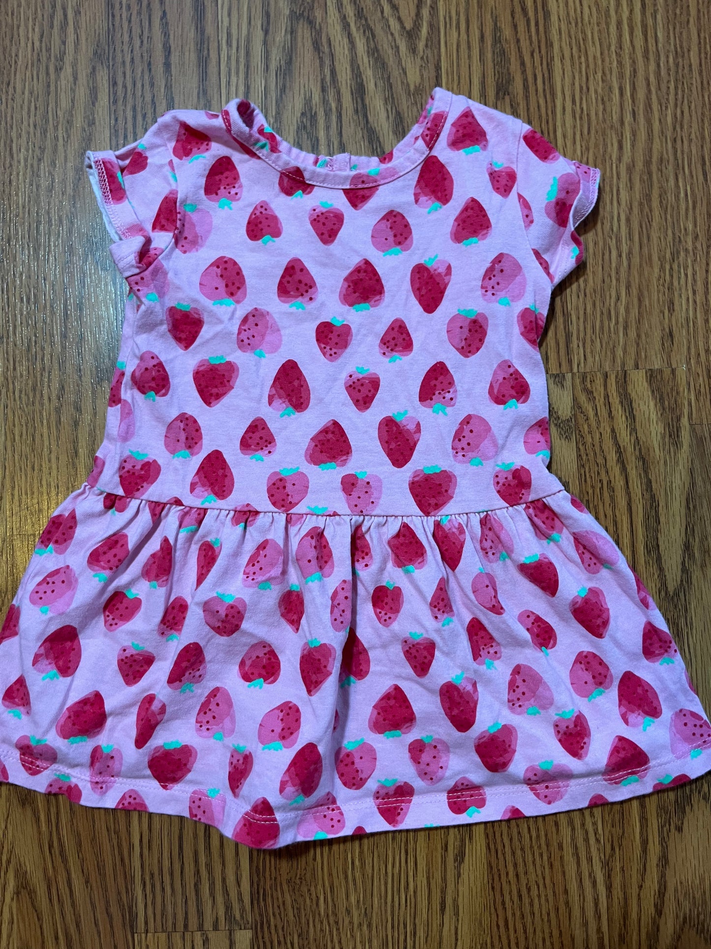 18 months wonder nation dress (strawberry print)