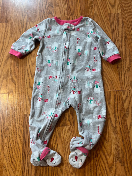 12 months Carters fleece winter print sleeper
