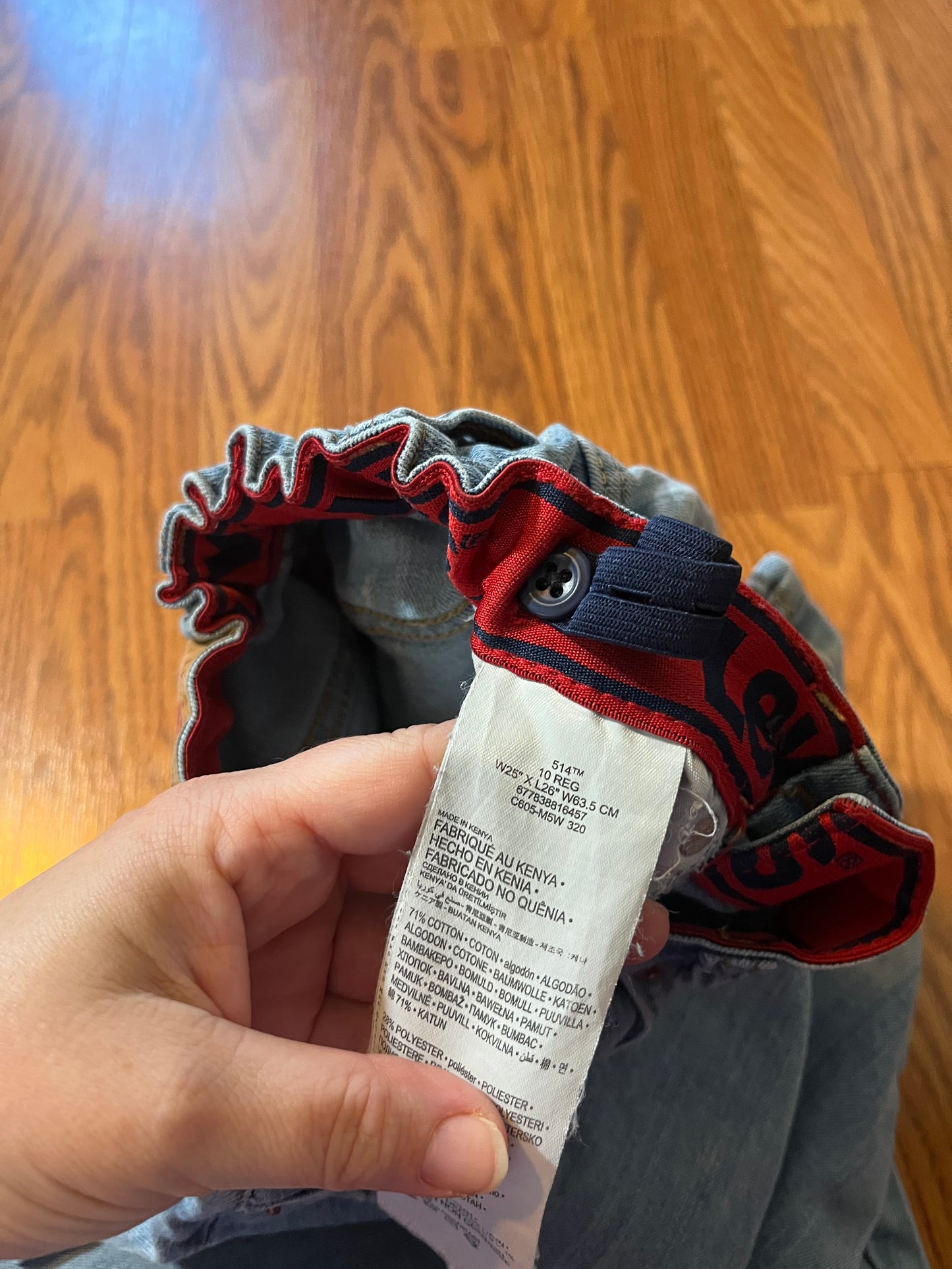 Levi size 10 Jeans (adjustable waist)