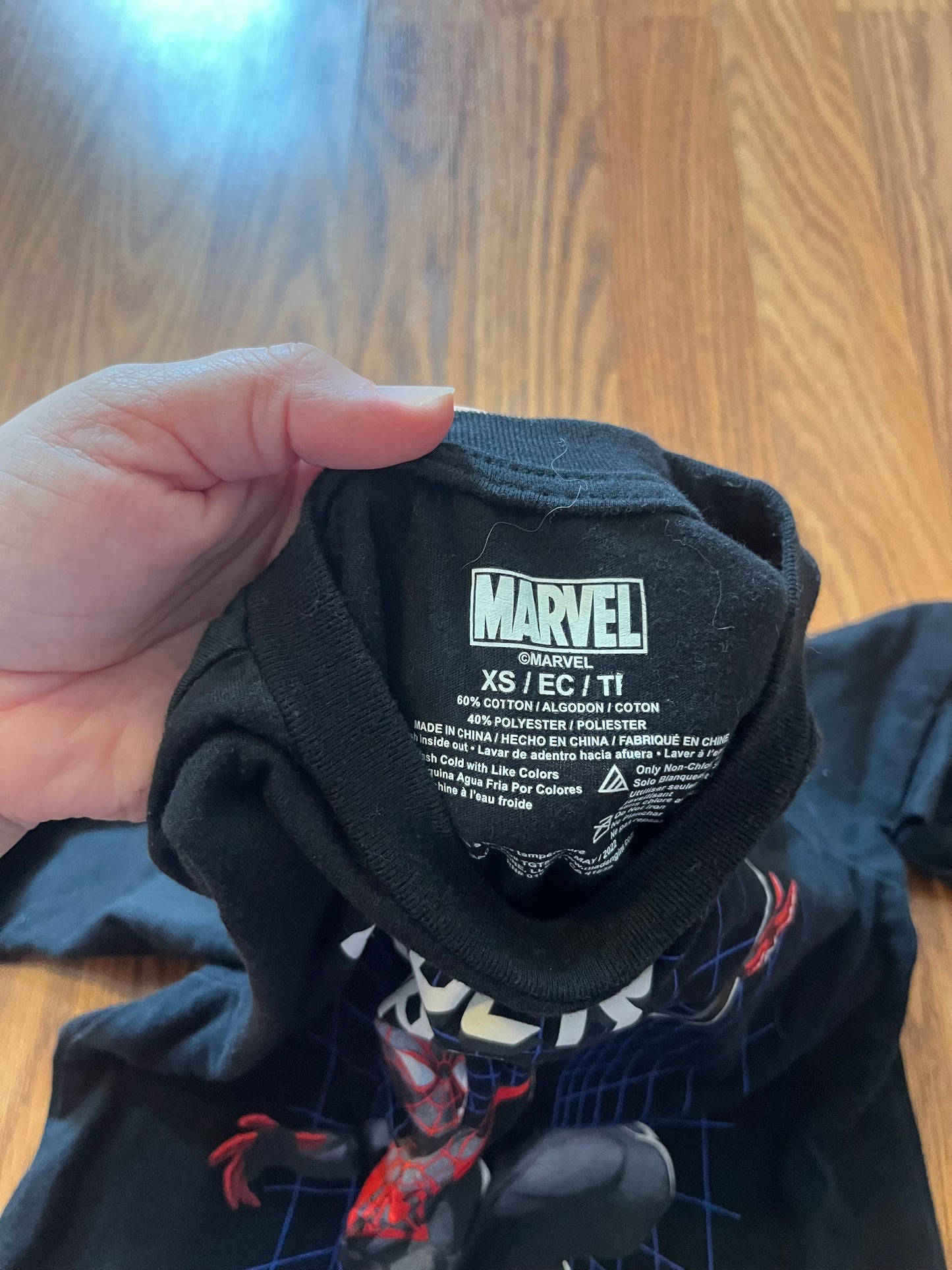 XS 4/5 boys marvel miles morales Spiderman top