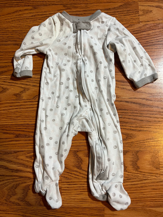 0/3 months fall creek sleeper (gray/light pink)