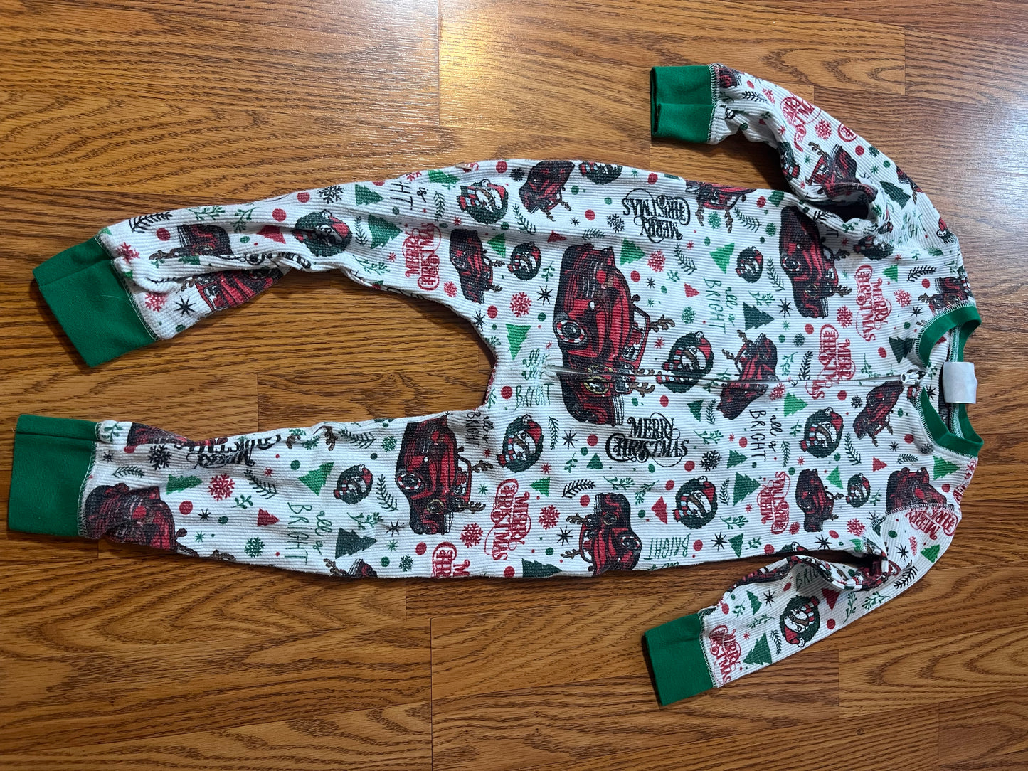 4t Buc-ees sleeper romper holiday print
