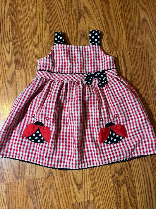 18 months girls summer dress lady bugs