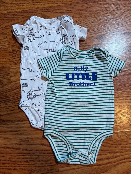 Carters onesies 3/6 & 6 months