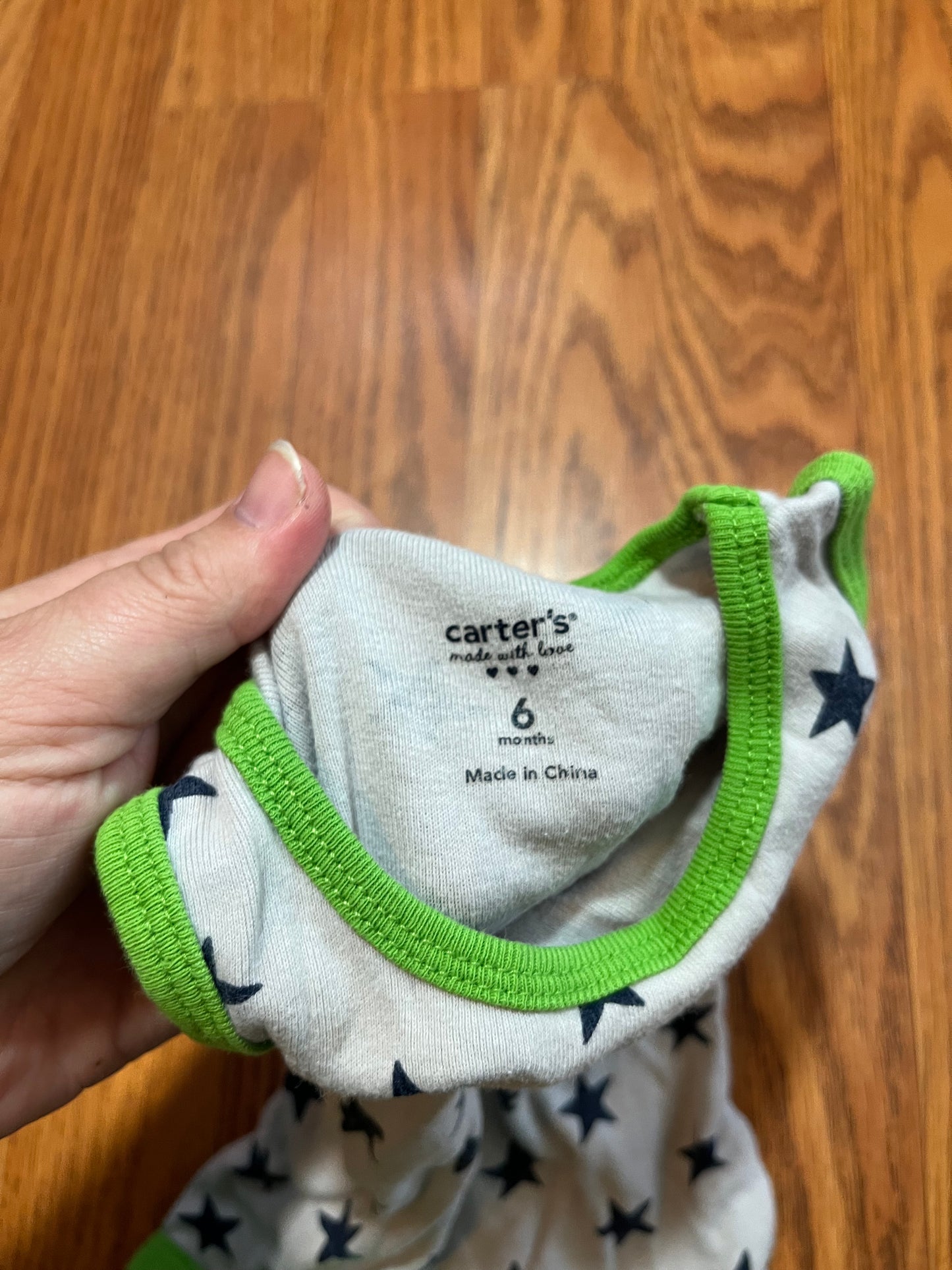 6 months carters onesie