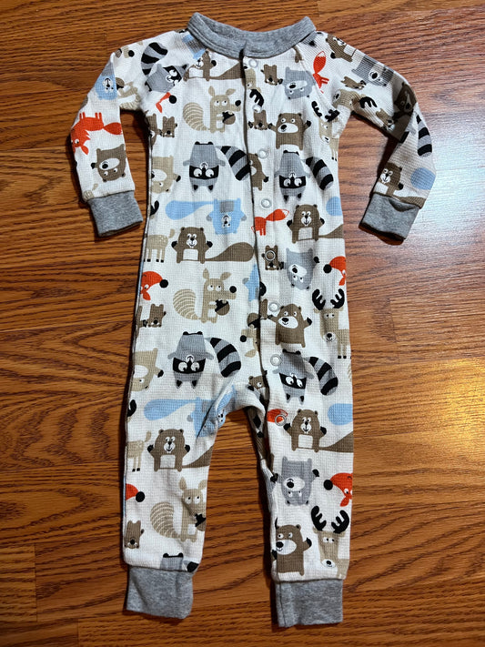 12 months carters snug fit long john footless pjs