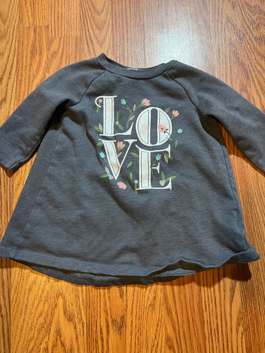 12/18 months old navy sweatshirt top/tunic