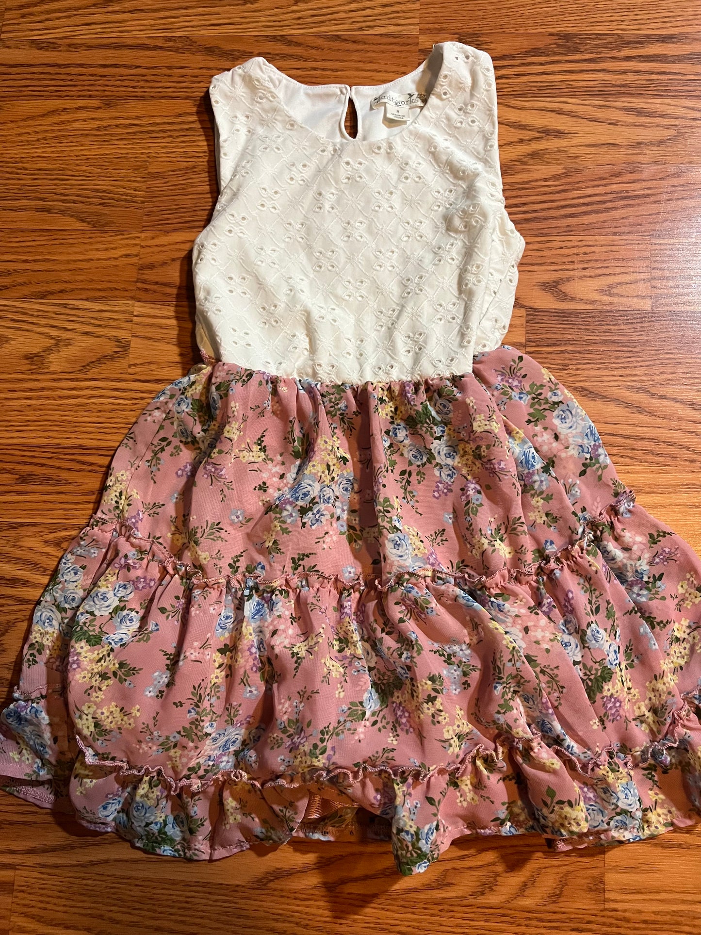 Girls size 8 knit works dress