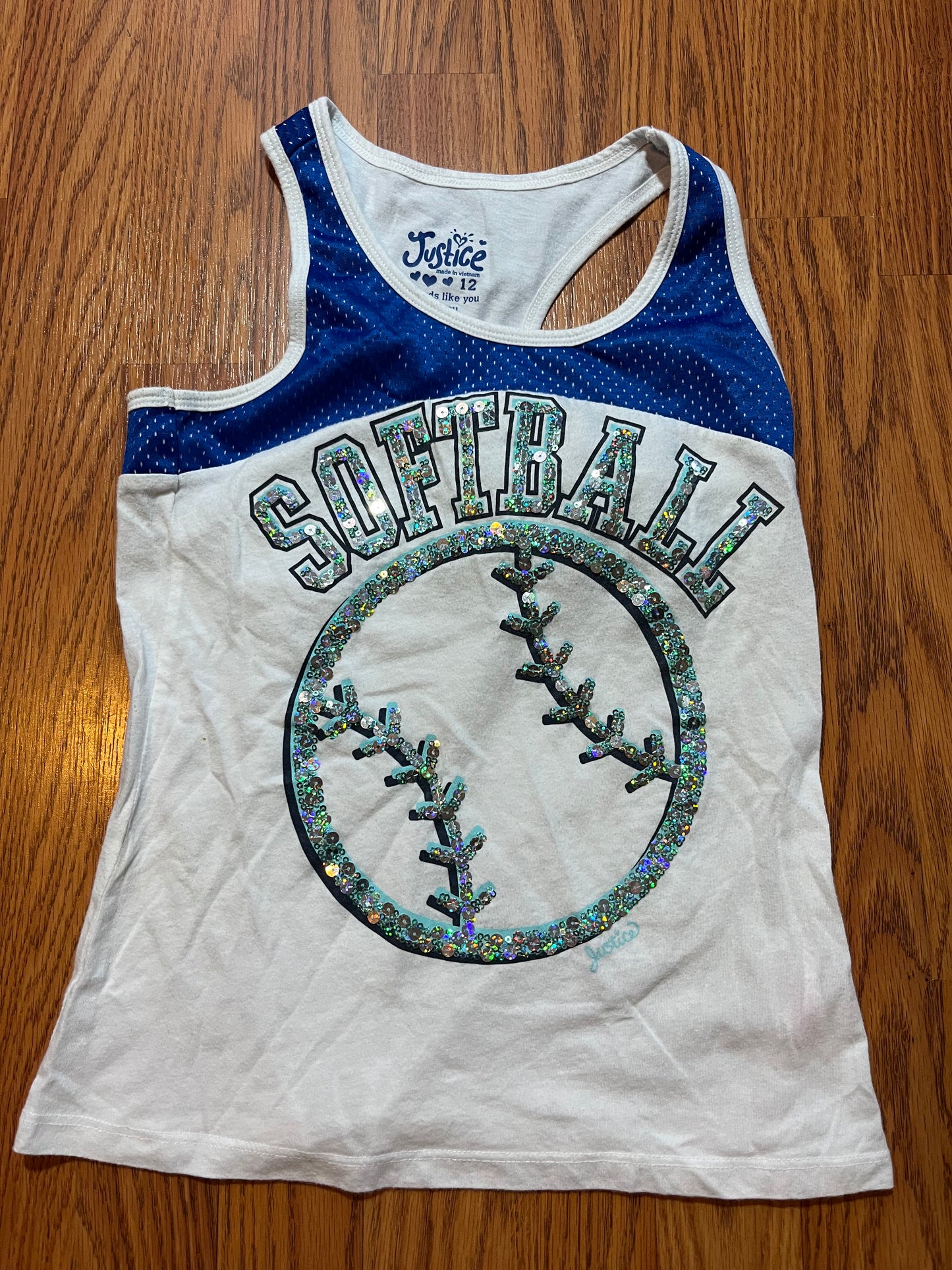 Justice size 12 softball tank