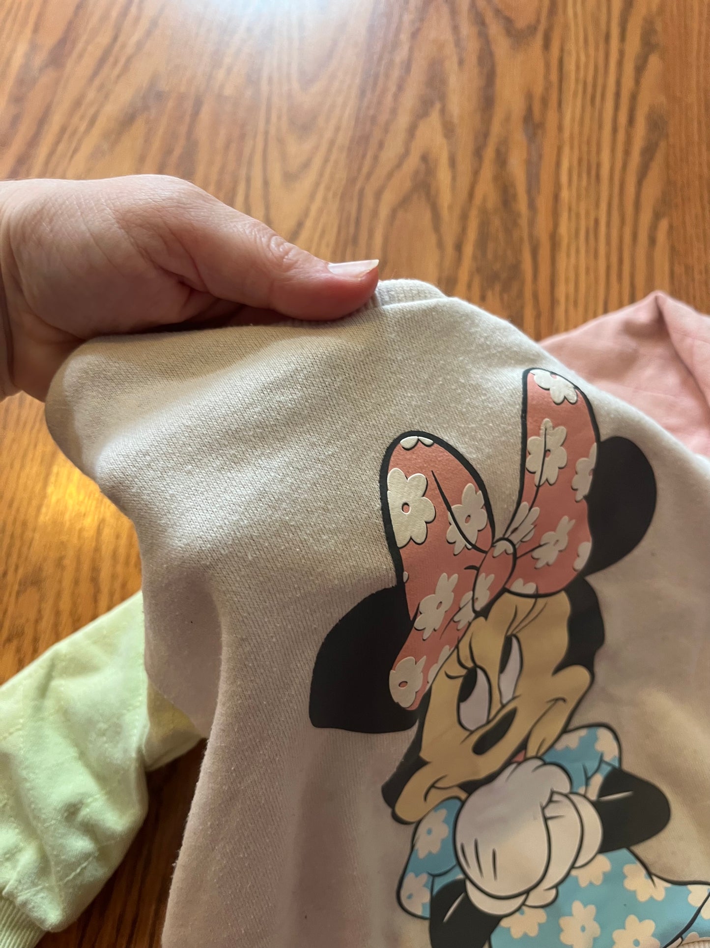 5t Disney Minnie sweatshirt (normal washer wear maybe very faint hardly noticeable stain but I can hardly tell)