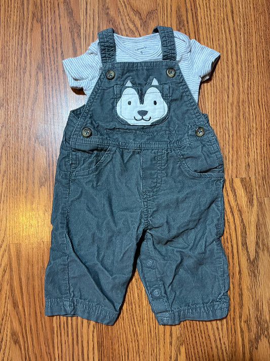 3 months carters overall outfit