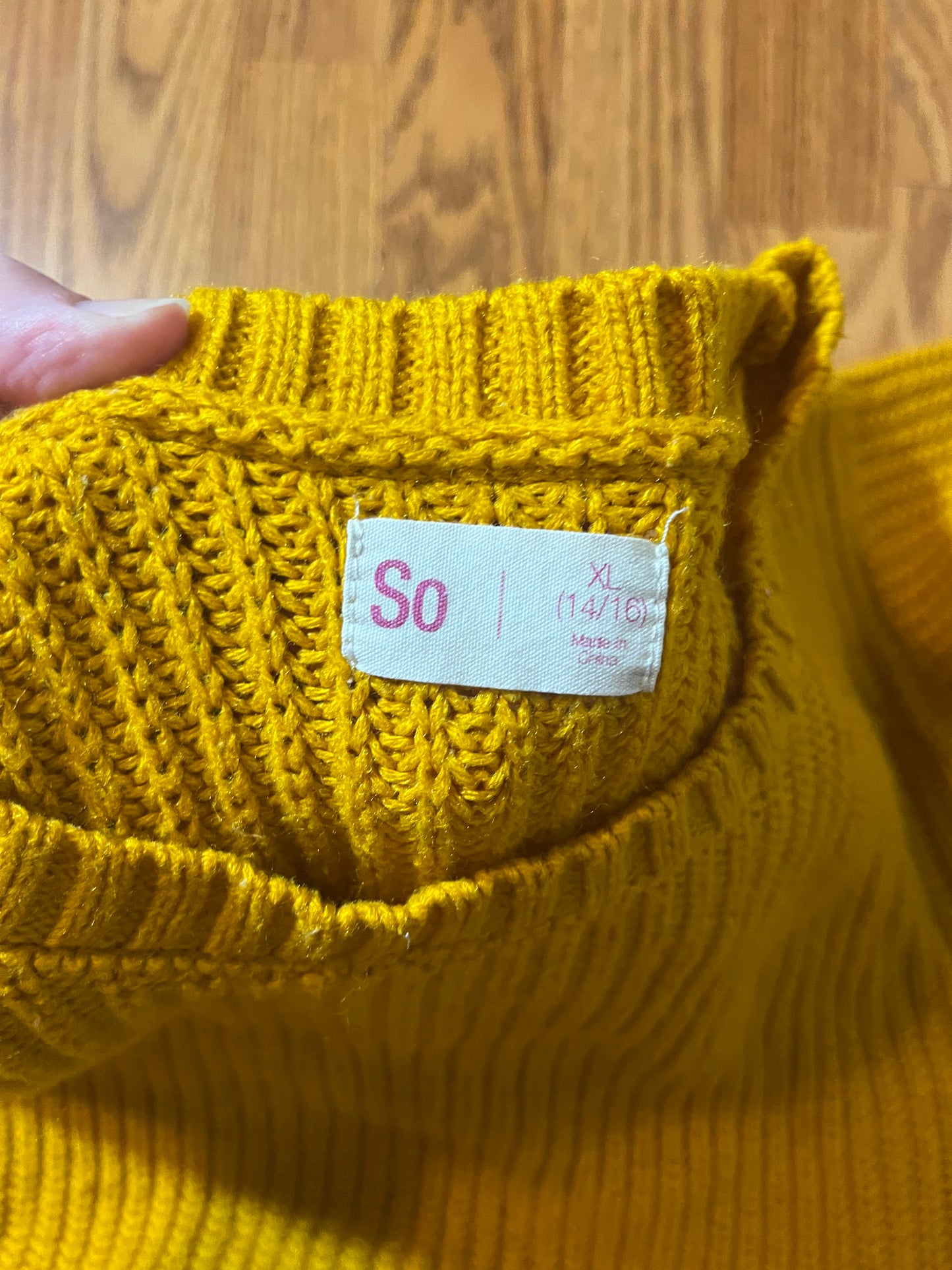SO 14/16 sweater mustard yellow