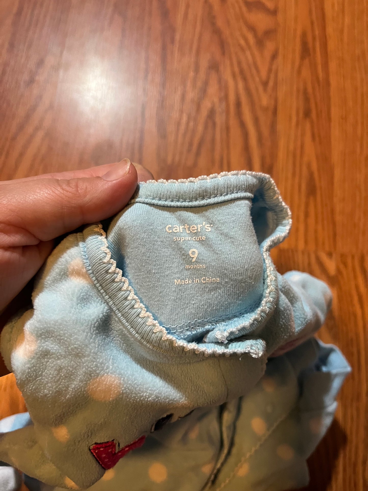 9 months carters fleece sleeper