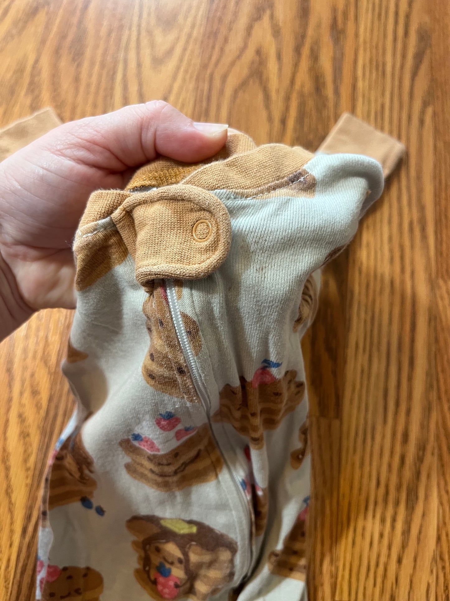 12 months Honest company pancake print sleeper (spots on top as shown in extra photos)