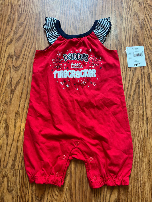 6/9 months 4th of July romper (new with tags)