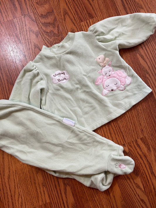 9 months girls 2pc fleece outfit/pj set