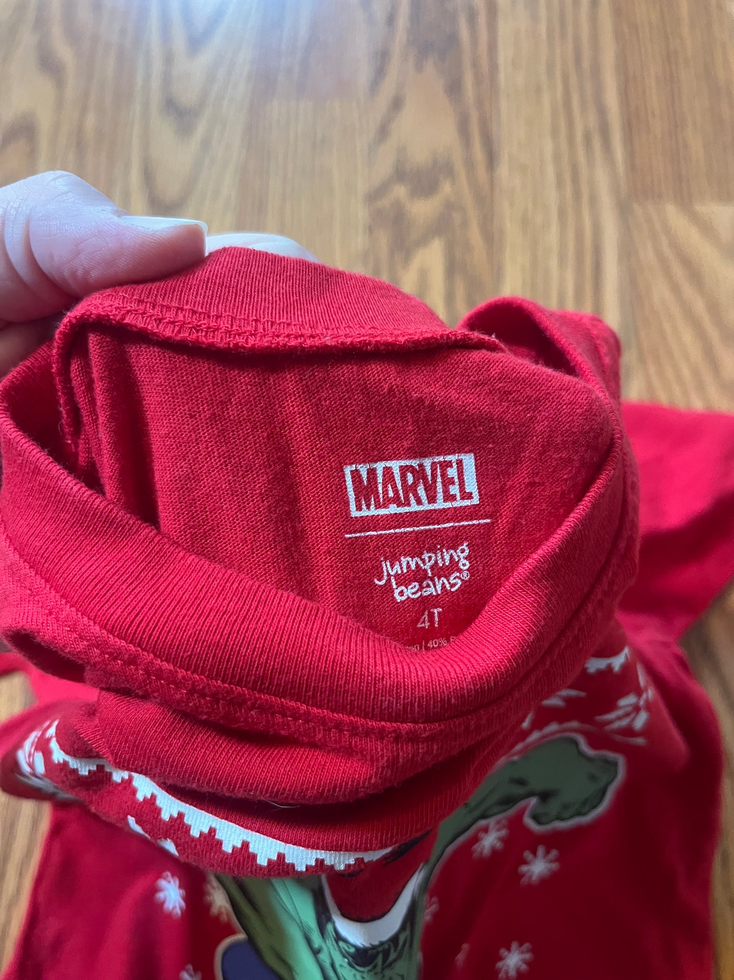 4t Marvel Jumping Bean holiday long sleeve top