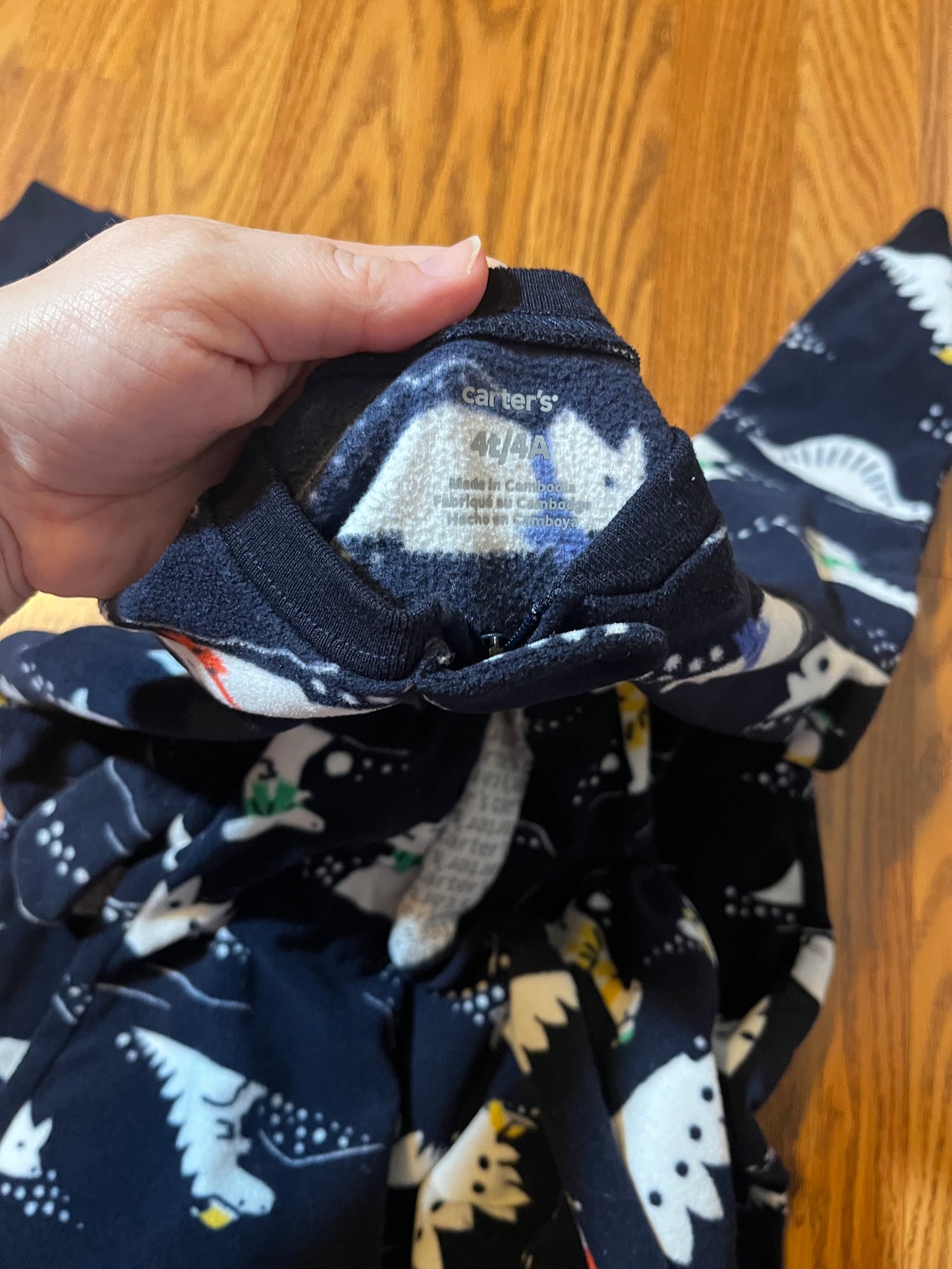 4t Carters fleece Dino sleeper