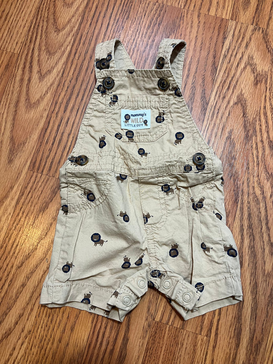 Newborn carters overalls (lion print)