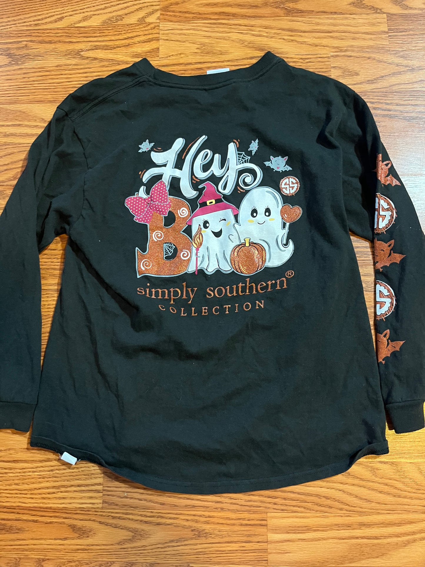 Simply southern Halloween youth size large long sleeve top (12/14?)