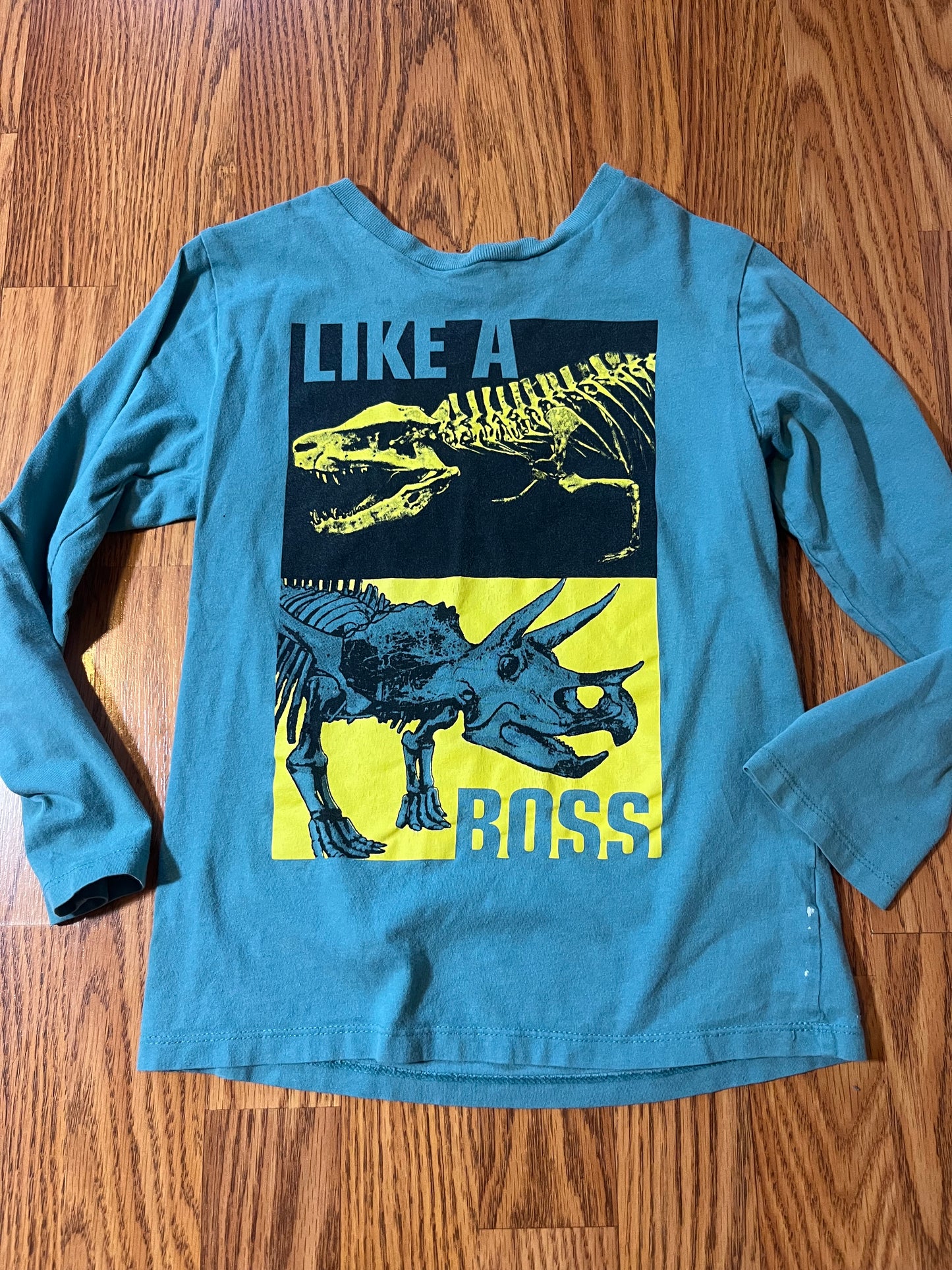 5/6 Childrens place Dino long sleeve top (small paint spot as shown!)