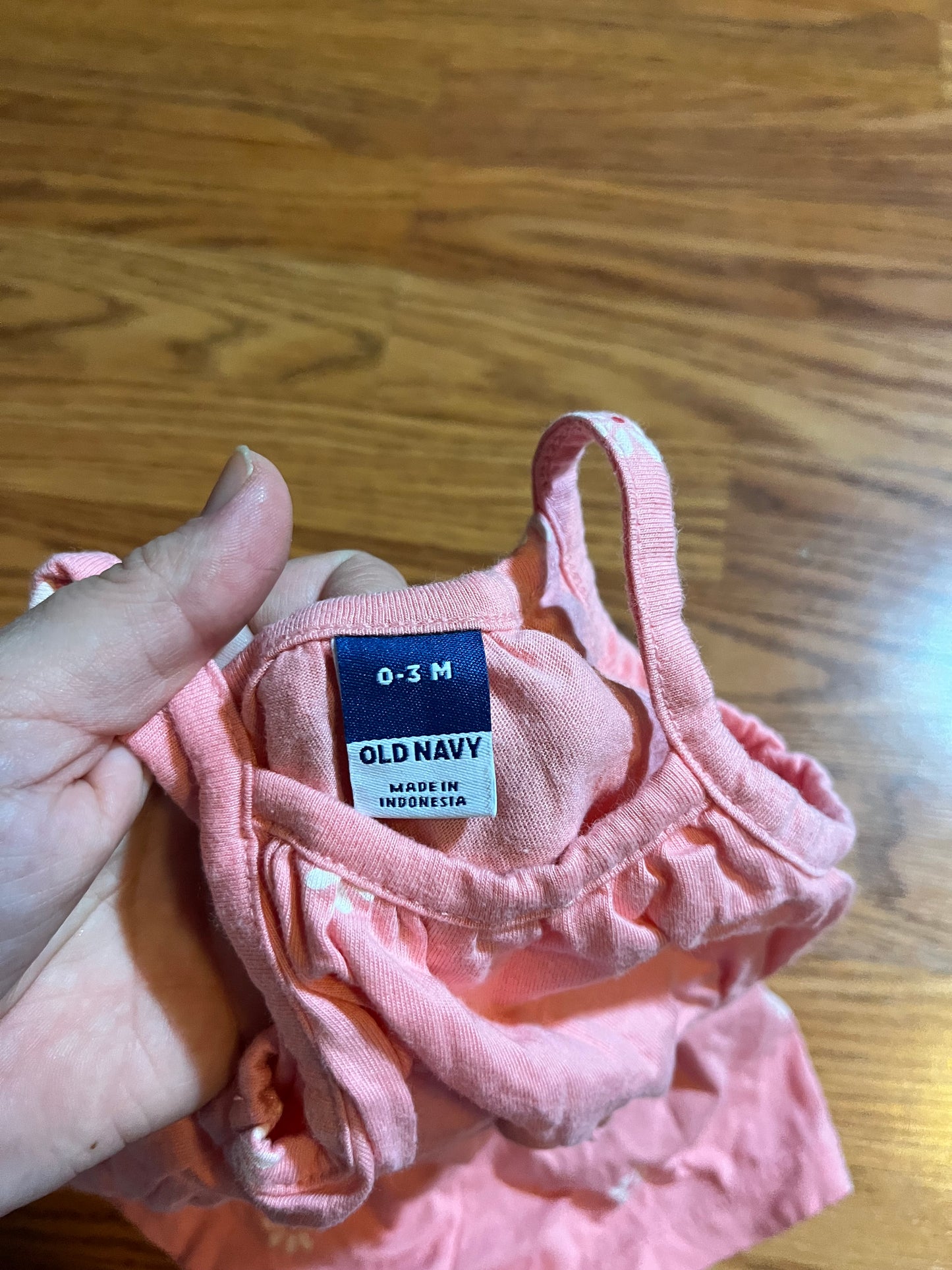 0/3 months old navy romper