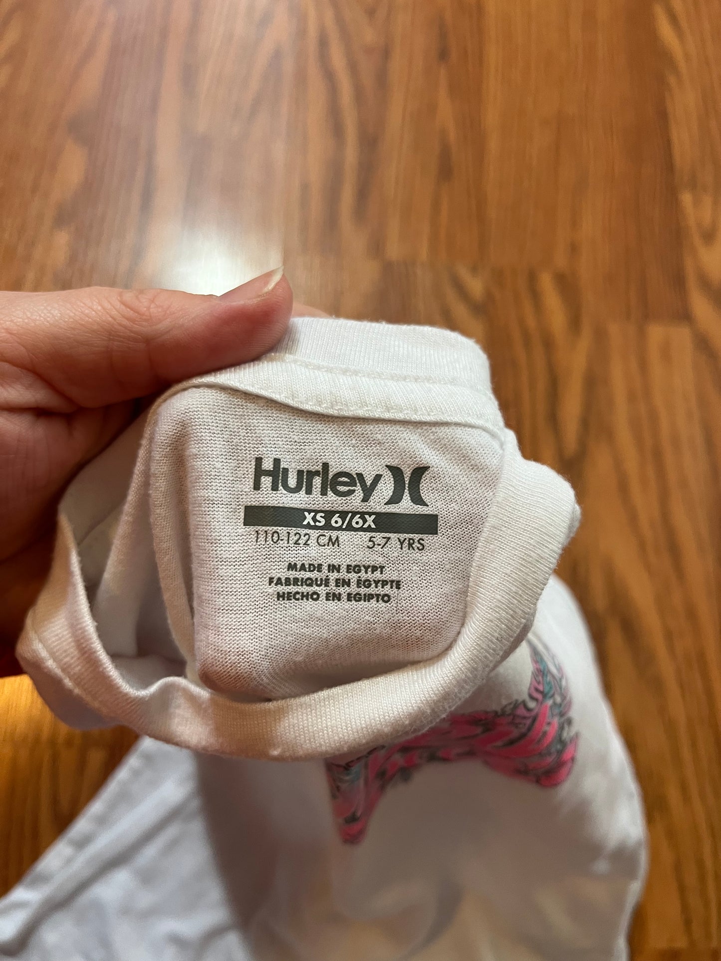 6/6x Hurley girls tshirt