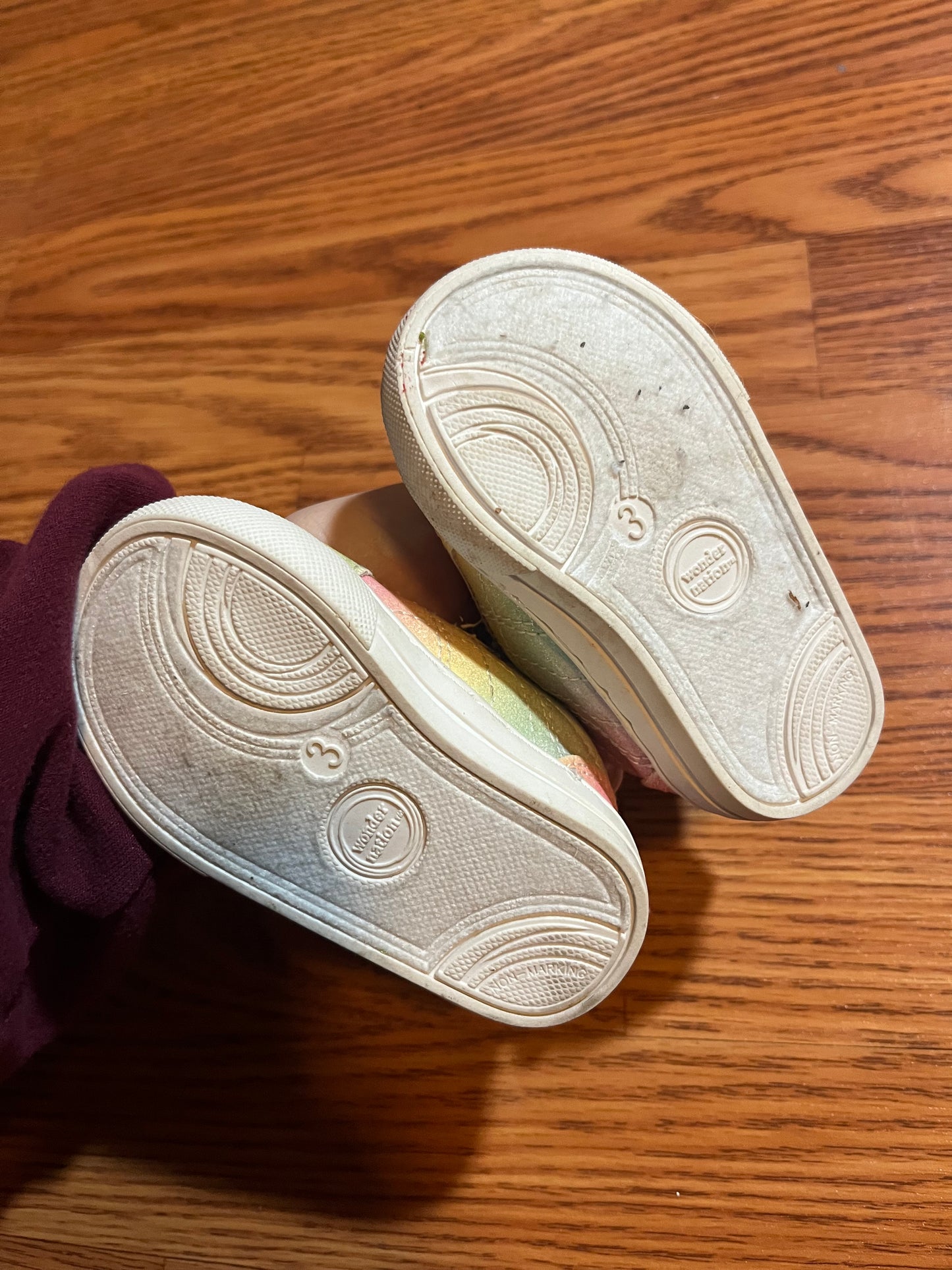 Infant size 3 slip on Wonder nation shoes