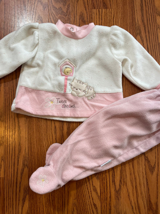 9 months girls 2pc fleece outfit/pj set